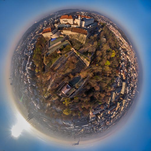 360 stupňové panorama Brno - Špilberk 