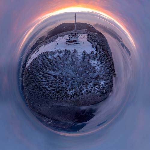 360 stupňové panorama Radhošť 