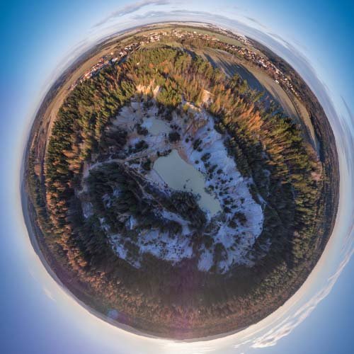 360 stupňové panorama Lom Seč 