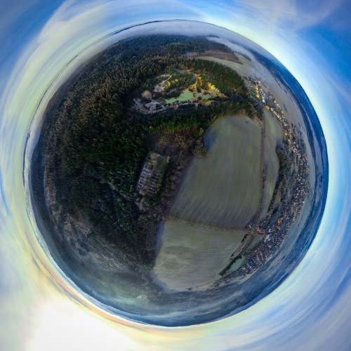 360 stupňové panorama Obec Rudice 